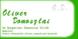 oliver domoszlai business card